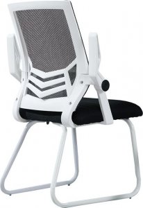 Krzesło biurowe Hedo Ergonomiczne krzesło biurowe, konferencyjne z siatki- białe 5