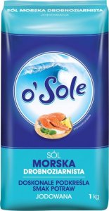 Cenos o'Sole Sól morska drobnoziarnista jodowana 1 kg 1