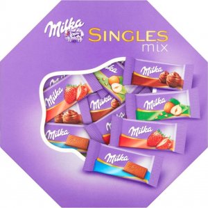 Milka Milka Singles Mix Mieszanka czekoladek mlecznych 138 g 1
