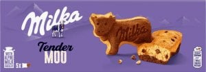Milka Milka Tender Moo Ciastko biszkoptowe z kawałkami czekolady mlecznej 140 g (5 x 28 g) 1