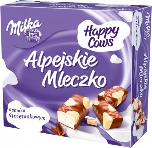 Milka Milka Alpejskie Mleczko Happy Cows Pianka o smaku śmietankowym 330 g 1