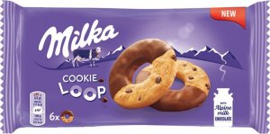 Milka Milka Cookie Loops Ciastka z kawałkami czekolady 132 g (6 sztuk) 1