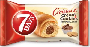 7 DAYS 7 Days Cream & Cookies Rogalik z kremem z orzechów laskowych z kawałkami ciastek 60 g 1