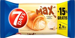 7 DAYS 7 Days Max Croissant z nadzieniem o smaku waniliowym 110 g 1