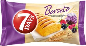 7 DAYS 7 Days Borseto Słodka bułka z nadzieniem z owoców leśnych 80 g 1