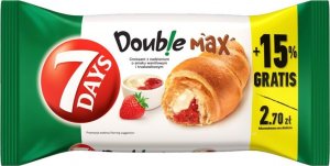 7 DAYS 7 Days Doub!e Max Croissant z nadzieniem o smaku waniliowym i truskawkowym 110 g 1