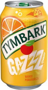 Tymbark Tymbark Gazzzowany Napój gazowany o smaku mango i pomarańcza 330 ml 1