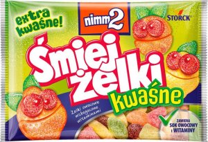 Nimm2 nimm2 Śmiejżelki kwaśne Żelki owocowe wzbogacone witaminami 100 g 1