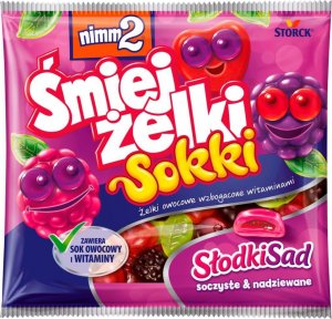 Nimm2 nimm2 Śmiejżelki Sokki Słodki Sad Żelki owocowe wzbogacone witaminami 90 g 1