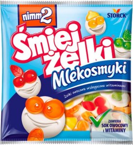 Nimm2 nimm2 Śmiejżelki Mlekosmyki Żelki owocowe wzbogacone witaminami 90 g 1