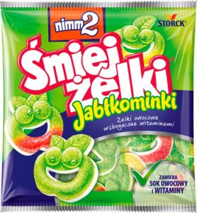 Nimm2 nimm2 Śmiejżelki Jabłkominki Żelki owocowe wzbogacone witaminami 90 g 1