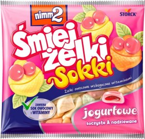 Nimm2 nimm2 Śmiejżelki Sokki jogurtowe Żelki owocowe wzbogacone witaminami 90 g 1