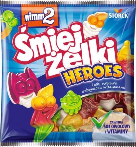 Nimm2 nimm2 Śmiejżelki Heroes Żelki owocowe wzbogacone witaminami 90 g 1