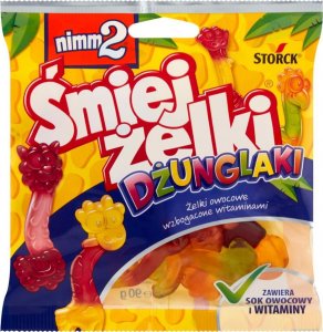 Nimm2 nimm2 Śmiejżelki Dżunglaki Żelki owocowe wzbogacone witaminami 90 g 1