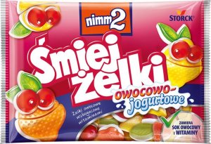 Nimm2 nimm2 Śmiejżelki owocowo-jogurtowe Żelki owocowe wzbogacone witaminami 100 g 1