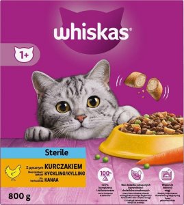 Whiskas Whiskas Sucha karma dla kota Sterile Kurczak 800 g 1