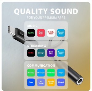 Adapter USB Axagon ADA-HC USB-C - Jack 3.5mm Czarny  (ADA-HC) 8