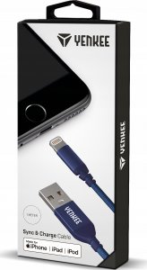 Kabel USB Yenkee USB-A - Lightning 1 m Niebieski (YCU 611BE MFI) 3