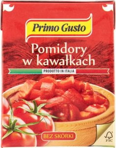 Primo Gusto Primo Gusto Pomidory krojone bez skórki 390 g 1
