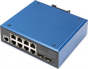 Switch Digitus Digitus Przemysłowy przełącznik zarządzalny Gigabit Ethernet L2, 8+2 porty 1