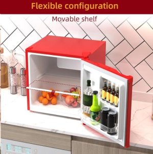 Lodówka CHiQ CSD46D4RE minibar, 46 litry, 2 przegródki, 0 °C aż +10 °C, 39 dB, czerwony 2