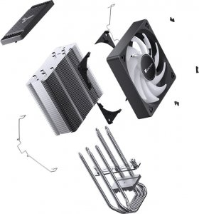 Chłodzenie CPU Jonsbo Jonsbo CR-1000 EVO CPU-Khler, ARGB - schwarz 22