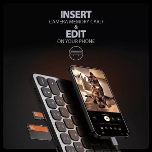 Klawiatura Axagon HMC-KB-US Klawiatura USB-C 5Gbps w. HUB, microSD/SD, 3x USB-A, HDMI 4K/60Hz, PD 100W, Audio, US layout 4