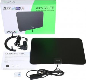 Antena RTV Evolveo EVOLVEO Xany 2A LTE 230/5V 45dBi aktywna antena pokojowa DVB-T/T2 LTE filtr 4