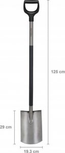 Fiskars Szpadel prosty Ergonomic 1067512 Szary 17