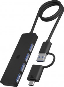 HUB USB Icy Box Hub IB-HUB1424-C3 4-Port USB Typ-A, złšcze Typ-C/A 1
