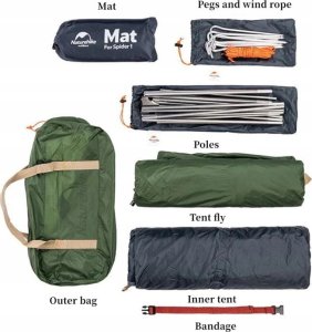 Namiot turystyczny Naturehike Naturehike Namiot Cycling Ultralight 1 NH18A095-D-Orange 8