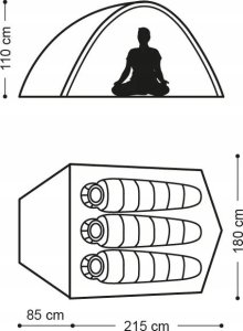 Namiot turystyczny Naturehike Cloud Up 3 20D Updated 2