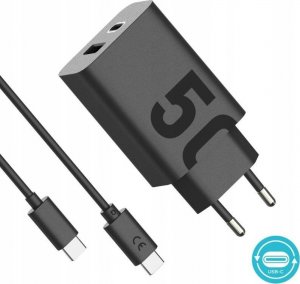 Ładowarka Motorola Motorola Charger TurboPower 50W Duo USB-C + USB-A  w/ USB-C cable, Black 4