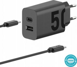 Ładowarka Motorola Motorola Charger TurboPower 50W Duo USB-C + USB-A  w/ USB-C cable, Black 7