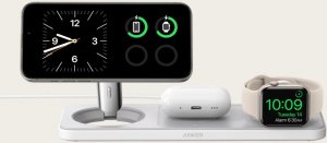 Ładowarka Anker Stacja magnetyczna pozioma MagGo 15W 3-in-1 Czarna 4