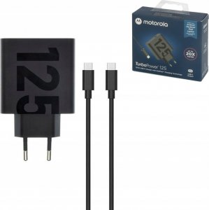 Ładowarka Motorola Motorola Wall Charger TurboPower 125W GaN USB-A w/ 1m USB-C, Black 1