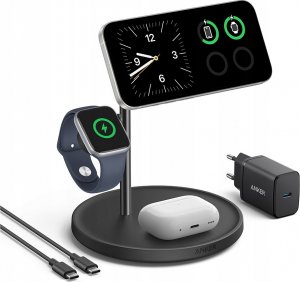 Ładowarka Anker Stacja magnetyczna MagGo 15W 3-in-1 Czarna 9
