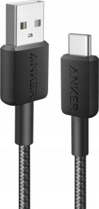 Kabel USB Anker USB-A - USB-C 0.9 m Czarny (A81H5G11) 3
