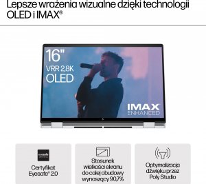 Laptop HP ENVY x360 16-ad0002nw AMD Ryzen™ 7 8840HS Hybryda (2w1) 40,6 cm (16") Ekran dotykowy WUXGA 16 GB LPDDR5-SDRAM 1 TB SSD Wi-Fi 7 (802.11be) Windows 11 Home Szary 12