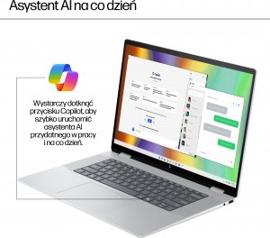 Laptop HP ENVY x360 16-ad0002nw AMD Ryzen™ 7 8840HS Hybryda (2w1) 40,6 cm (16") Ekran dotykowy WUXGA 16 GB LPDDR5-SDRAM 1 TB SSD Wi-Fi 7 (802.11be) Windows 11 Home Szary 17