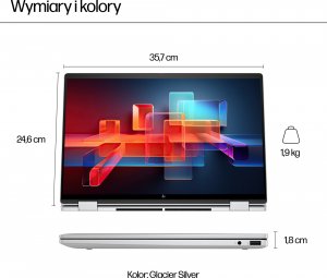 Laptop HP ENVY x360 16-ad0002nw AMD Ryzen™ 7 8840HS Hybryda (2w1) 40,6 cm (16") Ekran dotykowy WUXGA 16 GB LPDDR5-SDRAM 1 TB SSD Wi-Fi 7 (802.11be) Windows 11 Home Szary 18