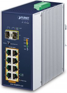 Switch Planet PLANET IP30 Ind 8-P 10/100/1000T Nie zarządzany Gigabit Ethernet (10/100/1000) Obsługa PoE Niebieski, Biały 1