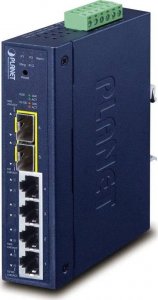 Switch Planet PLANET Industrial L2/L4 4-Port Zarządzany L2/L4 Gigabit Ethernet (10/100/1000) Niebieski 1