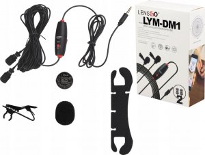 Mikrofon LensGo Podwójny 2x Dynamiczny Mikrofon Krawatowy Lavalier Mini Jack 3,5mm Lensgo / Lym-dm1 Podwójny 6