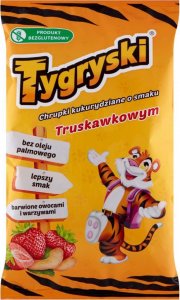 Tygryski Tygryski Chrupki kukurydziane o smaku truskawkowym 70 g 1