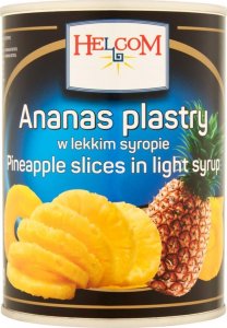 Helcom Helcom Ananas plastry w lekkim syropie 565 g 1