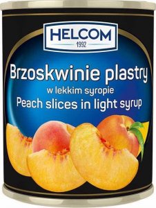 Helcom Helcom Brzoskwinie połówki w lekkim syropie 820 g 1