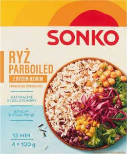 SONKO Sonko Ryż parboiled z ryżem dzikim 400 g (4 x 100 g) 1