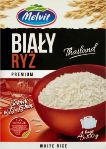 Melvit Melvit Premium Ryż biały 400 g (4 torebki) 1