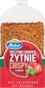 Melvit Melvit Crispy Pieczywo chrupkie żytnie z pomidorami i bazylią 130 g 1